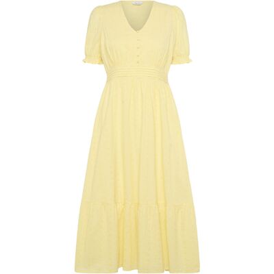 Bubbleroom Broderie Anglaise Dress L LIGHT YELLOW L Bubbleroom Broderie Anglaise Dress L LIGHT YELLOW L