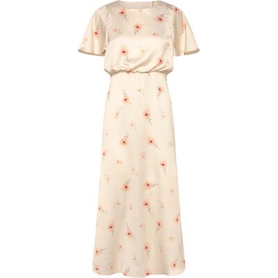 Bubbleroom Butterfly Sleeve Ankle Dress 42 LIGHT YELLOW/PATTERNED 42 Bubbleroom Butterfly Sleeve Ankle Dress 42 LIGHT YELLOW/PATTERNED 42