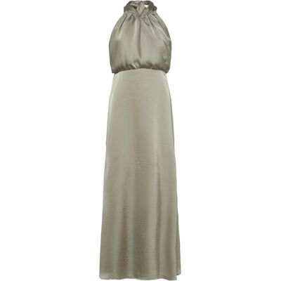 Bubbleroom Halterneck Satin Gown 42 LIGHT KHAKI GREEN 42 Bubbleroom Halterneck Satin Gown 42 LIGHT KHAKI GREEN 42