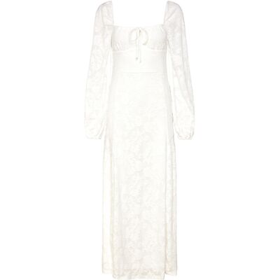 Bubbleroom Floral Structure Dress XL WHITE XL Bubbleroom Floral Structure Dress XL WHITE XL