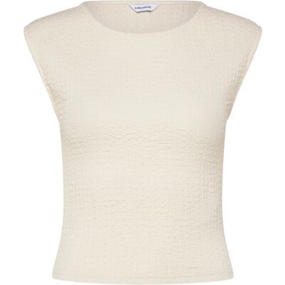Bubbleroom Structure Cap Sleeve Top XS CREAM XS Bubbleroom Structure Cap Sleeve Top XS CREAM XS