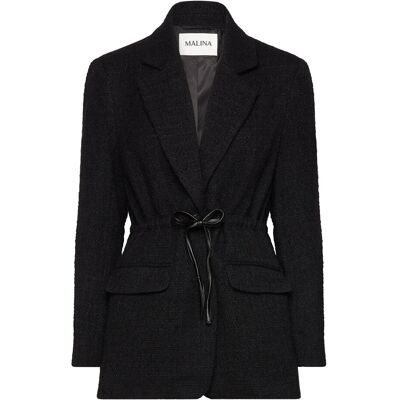 Malina Elodie Drawstring Boucle Blazer S BLACK S Malina Elodie Drawstring Boucle Blazer S BLACK S
