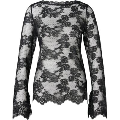 Malina Leni Sheer Lace Top 38 BLACK 38 Malina Leni Sheer Lace Top 38 BLACK 38
