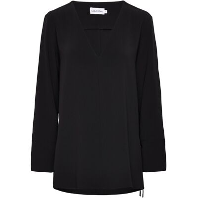 Calvin Structure Twill Ls Tunic Top 34 CK BLACK 34 Calvin Structure Twill Ls Tunic Top 34 CK BLACK 34