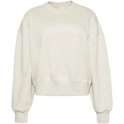 Calvin A- Logo Emb French Terry Crewnec M VANILLA HEATHER M Calvin A- Logo Emb French Terry Crewnec M VANILLA HEATHER M