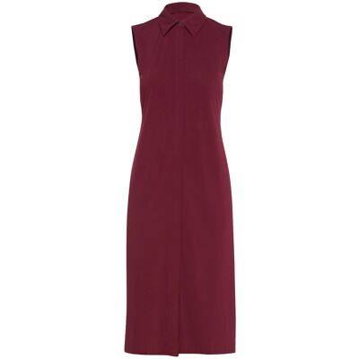 Calvin Sl Crepe Jersey Midi Polo Dress S DEEP ROUGE S Calvin Sl Crepe Jersey Midi Polo Dress S DEEP ROUGE S