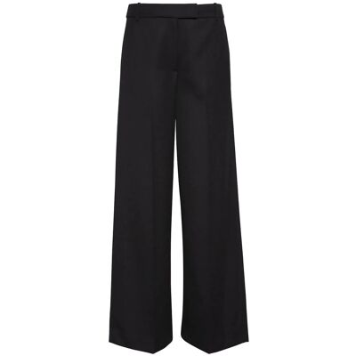 Calvin Wool Gaberdine Wide Leg Trouser 30 BLACK 30 Calvin Wool Gaberdine Wide Leg Trouser 30 BLACK 30