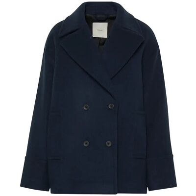 Calvin Pea Coat - Solid M DARK SAPPHIRE M Calvin Pea Coat - Solid M DARK SAPPHIRE M