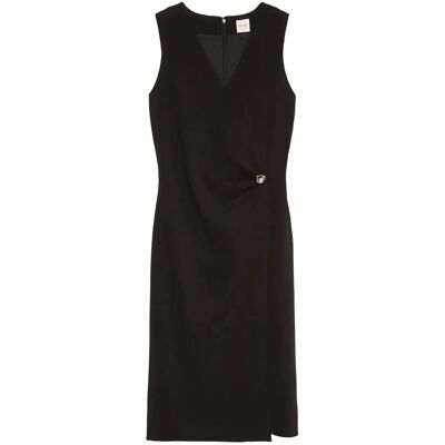 Calvin Stretch Crepe Sl Hardware Dress 32 BLACK 32 Calvin Stretch Crepe Sl Hardware Dress 32 BLACK 32