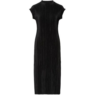 Calvin Plisse Midi Dress XS BLACK XS Calvin Plisse Midi Dress XS BLACK XS