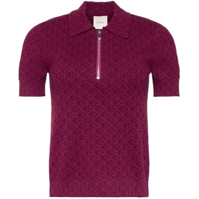Calvin Aop Textured Ss Top L BERRY GLAZE COMBO L Calvin Aop Textured Ss Top L BERRY GLAZE COMBO L