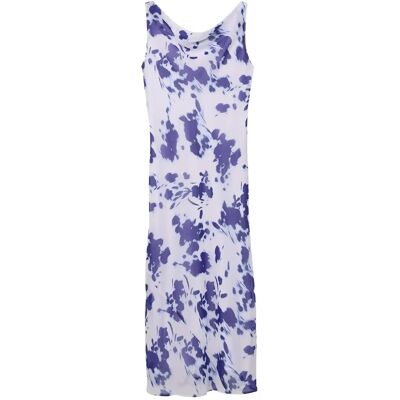 Calvin Printed Chiffon Sl Cowl Neck Max XS BRILLIANT WHITE SWEPT FLORAL PRINT XS Calvin Printed Chiffon Sl Cowl Neck Max XS BRILLIANT WHITE SWEPT FLORAL PRINT XS