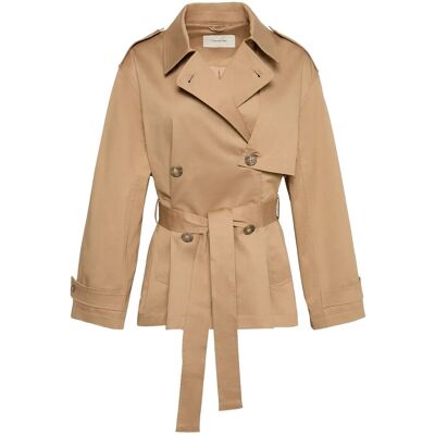 Calvin Mid Length Cotton Trench Coat M TIGERS EYE M Calvin Mid Length Cotton Trench Coat M TIGERS EYE M