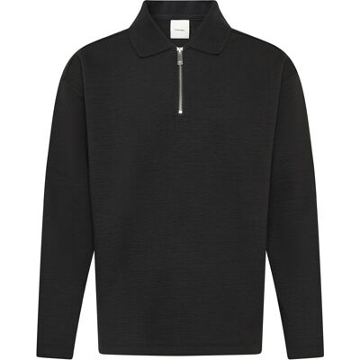 Calvin Ls Crinkle Crepe Spacer Qtr Zip XXL BLACK XXL Calvin Ls Crinkle Crepe Spacer Qtr Zip XXL BLACK XXL