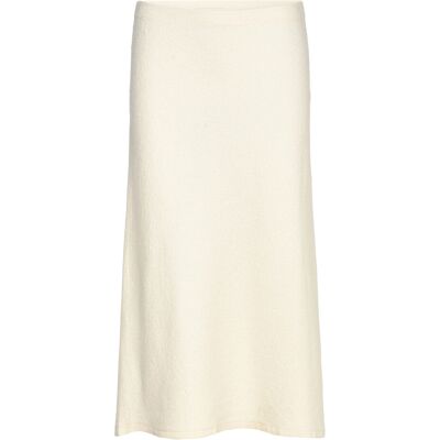 Calvin Boiled Wool Midi Skirt M WHITE GREIGE M Calvin Boiled Wool Midi Skirt M WHITE GREIGE M