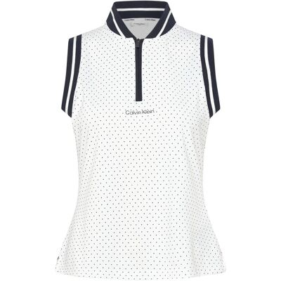 Calvin Camilla Printed S/Less Polo M WHITE M Calvin Camilla Printed S/Less Polo M WHITE M