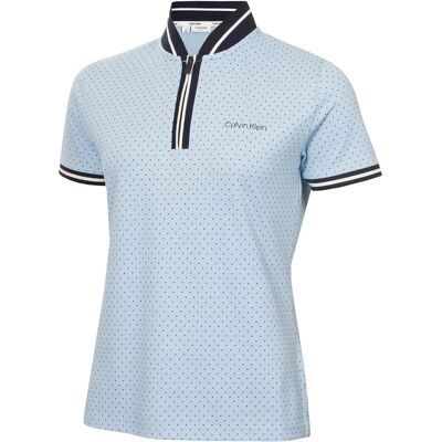 Calvin Camilla Printed S/S Polo M BLUEBELL M Calvin Camilla Printed S/S Polo M BLUEBELL M