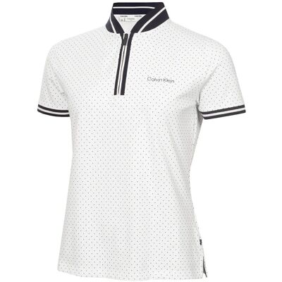 Calvin Camilla Printed S/S Polo S WHITE S Calvin Camilla Printed S/S Polo S WHITE S