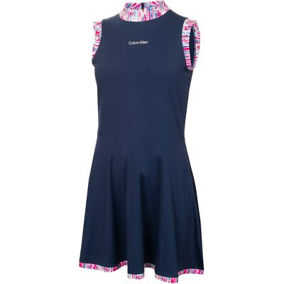 Calvin Carmen Mock Neck Dress 14 NAVY 14 Calvin Carmen Mock Neck Dress 14 NAVY 14