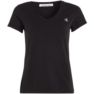 Calvin Ck Embroidery Stretch V-Neck S CK BLACK S Calvin Ck Embroidery Stretch V-Neck S CK BLACK S
