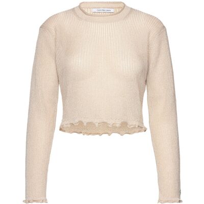 Calvin Metallic Sweater M FROSTED ALMOND M Calvin Metallic Sweater M FROSTED ALMOND M