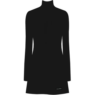 Calvin Ls Scuba Fit And Flare Dress XXS BLACK XXS Calvin Ls Scuba Fit And Flare Dress XXS BLACK XXS