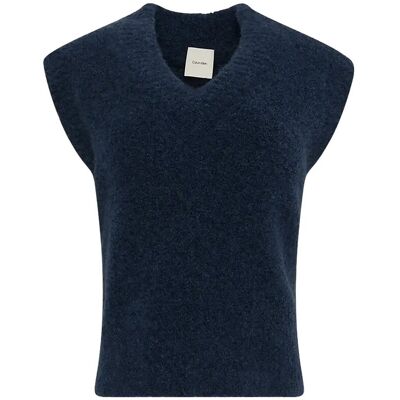 Calvin Oversized Boucle Vest XS DARK SAPPHIRE XS Calvin Oversized Boucle Vest XS DARK SAPPHIRE XS