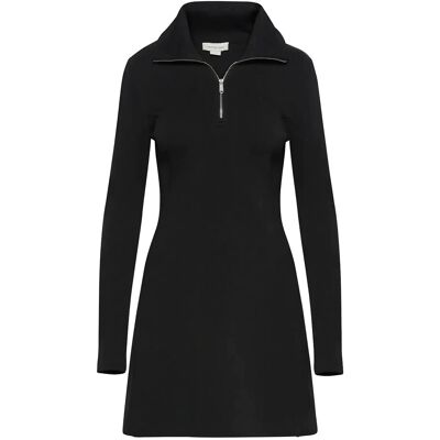 Calvin A- Scuba Fit & Flare Half Zip Dr XXS BLACK XXS Calvin A- Scuba Fit & Flare Half Zip Dr XXS BLACK XXS