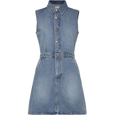 Calvin Slvlss Denim Truckerdress XXS SAGE STONE XXS Calvin Slvlss Denim Truckerdress XXS SAGE STONE XXS