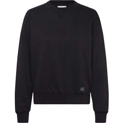 Calvin A- Ls Badge Logo Terry Crew Nk XXS BLACK XXS Calvin A- Ls Badge Logo Terry Crew Nk XXS BLACK XXS