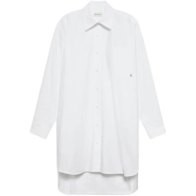 Calvin Cotton Oversized Mini Shirtdress XXS BRILLIANT WHITE XXS Calvin Cotton Oversized Mini Shirtdress XXS BRILLIANT WHITE XXS