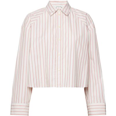 Calvin Yd Stripe Boxy Cropped Shirt XXS 19142 CSW25S_W015+3_CHALK XXS Calvin Yd Stripe Boxy Cropped Shirt XXS 19142 CSW25S_W015+3_CHALK XXS