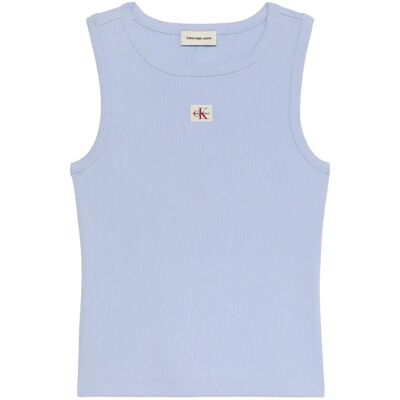 Calvin Woven Label 2X2 Baby Rib Tank XXS CASUAL BLUE XXS Calvin Woven Label 2X2 Baby Rib Tank XXS CASUAL BLUE XXS