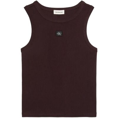Calvin Woven Label 2X2 Baby Rib Tank XXS MOCHA BROWN XXS Calvin Woven Label 2X2 Baby Rib Tank XXS MOCHA BROWN XXS