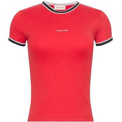 Calvin Ss Color Block Cotton Rib Baby T XXS GOJI BERRY XXS Calvin Ss Color Block Cotton Rib Baby T XXS GOJI BERRY XXS