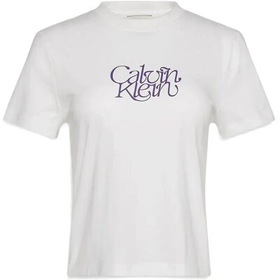 Ss Fitted Script Calvin Klein Te M BRILLIANT WHITE M Ss Fitted Script Calvin Klein Te M BRILLIANT WHITE M