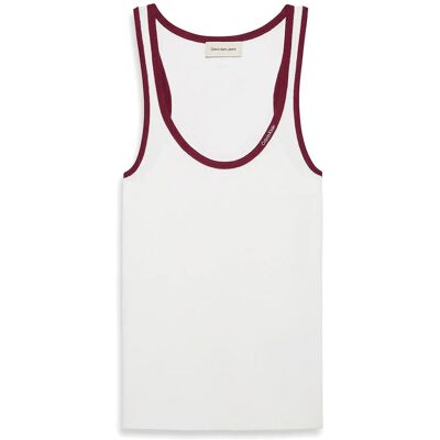 Calvin Ctn Rib Tank With Color Block Tr XXS BRILLIANT WHITE COMBO XXS Calvin Ctn Rib Tank With Color Block Tr XXS BRILLIANT WHITE COMBO XXS