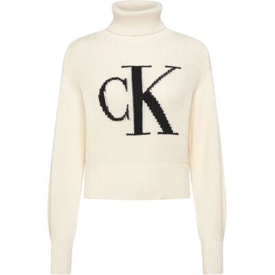 Calvin Blown Up Ck Loose Sweater Contra XXS IVORY XXS Calvin Blown Up Ck Loose Sweater Contra XXS IVORY XXS