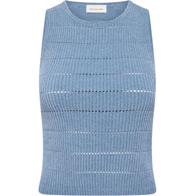 Calvin Matte Chenille Sl Top XXL DUSTY SAILOR BLUE XXL Calvin Matte Chenille Sl Top XXL DUSTY SAILOR BLUE XXL