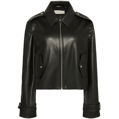 Calvin Leather Moto Jacket XS BLACK XS Calvin Leather Moto Jacket XS BLACK XS
