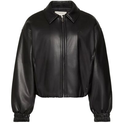 Calvin Faux Leather Insulated Bomber XL BLACK XL Calvin Faux Leather Insulated Bomber XL BLACK XL