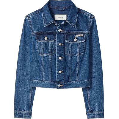 Calvin Cropped 90S Denim Jacket Indigo XS INDIGO PARK XS Calvin Cropped 90S Denim Jacket Indigo XS INDIGO PARK XS