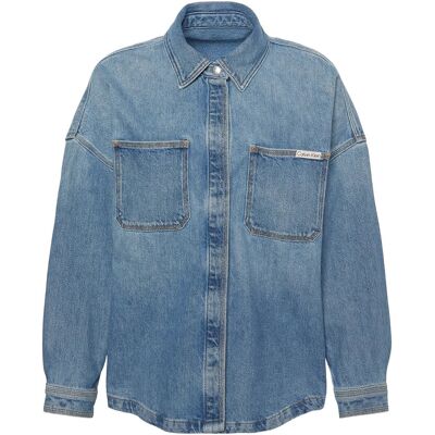 Calvin Denim Boyfriend Shirt Overnight XXS OVERNIGHT BLUE XXS Calvin Denim Boyfriend Shirt Overnight XXS OVERNIGHT BLUE XXS