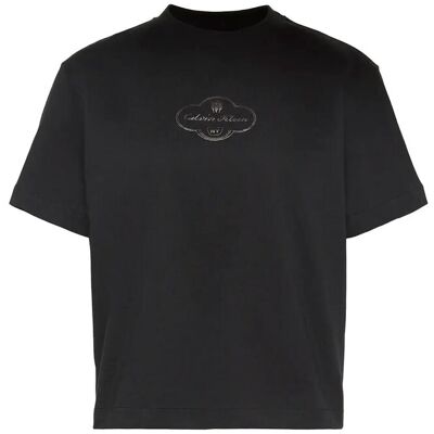 Calvin Ss Boxy Coctail Logo Tee M BLACK M Calvin Ss Boxy Coctail Logo Tee M BLACK M