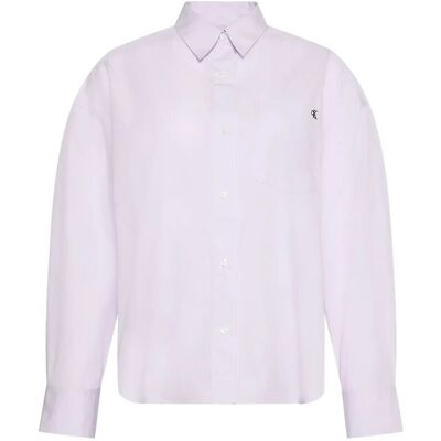Calvin Cotton Poplin Cropped Shirt XXL ISLAND LILAC XXL Calvin Cotton Poplin Cropped Shirt XXL ISLAND LILAC XXL