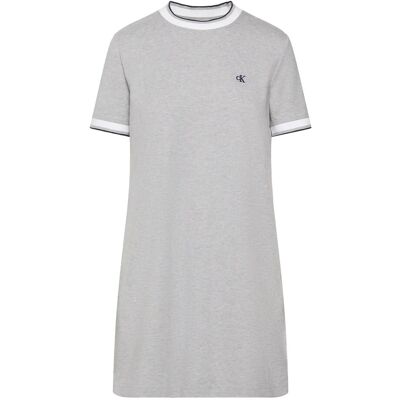 Calvin Ss Ctn Monogram Stripe Trim Mini M HEROIC GREY HEATHER M Calvin Ss Ctn Monogram Stripe Trim Mini M HEROIC GREY HEATHER M