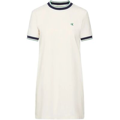 Calvin Ss Ctn Monogram Stripe Trim Mini M TOFU M Calvin Ss Ctn Monogram Stripe Trim Mini M TOFU M