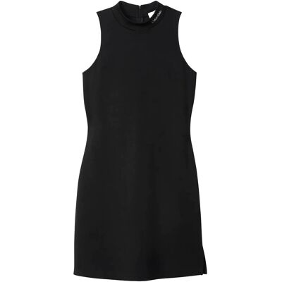 Calvin Sl Interlock Mock Nk Mini Dress XXS BLACK XXS Calvin Sl Interlock Mock Nk Mini Dress XXS BLACK XXS
