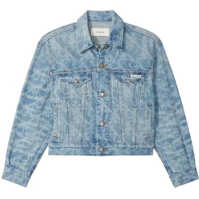 Calvin Aop 90S Trucker Jacket Lt Playbi XXS LT PLAYBILL XXS Calvin Aop 90S Trucker Jacket Lt Playbi XXS LT PLAYBILL XXS