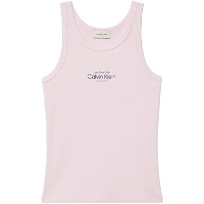 Calvin Contour 2X2 Rib Graphic Tank XXS CRADLE PINK XXS Calvin Contour 2X2 Rib Graphic Tank XXS CRADLE PINK XXS